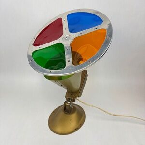VTG Spartus 1960s Motorized Rotating 12” Christmas Tree Color Wheel Light WORKS!